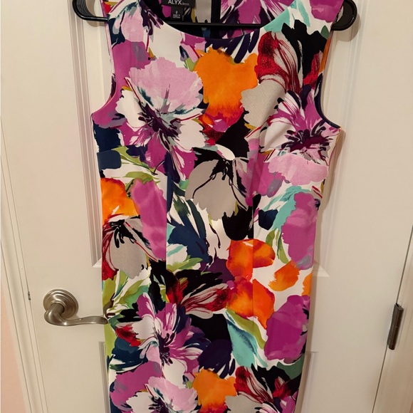 Alyx Pink and Orange Sheath Cocktail Dress - Picture 1 of 2